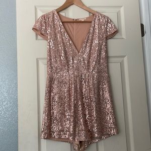 Rose gold romper